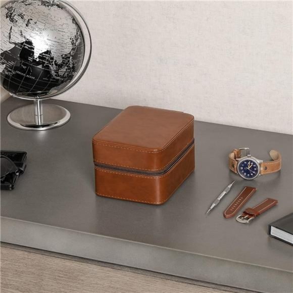 5 Watch Travel Case Storage Organizer for 5 Watches | Tough Portable Protection - Picture 6 of 6